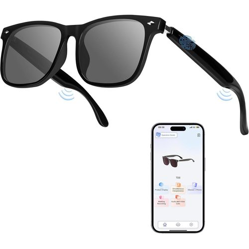 SUBZONAL-Lunettes intelligentes Bluetooth avec haut-parleur 115 langues Traducteur IA Traduction en temps réel Protection UV Verres polarisés pour homme et femme pour jeux vidéo réunion voyage