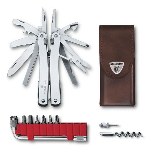 VICTORINOX SWISSTOOL SPIRIT X PLUS + ETUI CUIR - 35 FONCTIONS