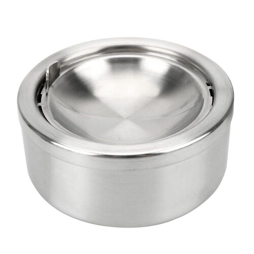 Cendrier à cigarettes rond avec couvercle en acier inoxydable, accessoires pour fumer, étui de rangement coupe-vent pour cendres