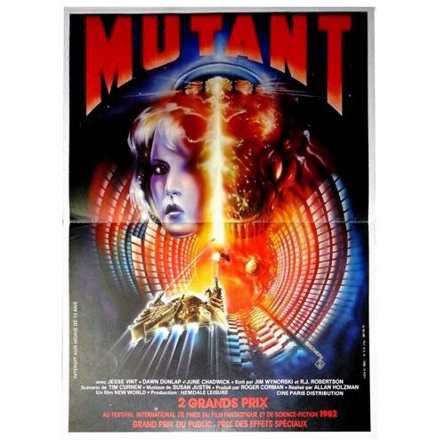 Mutant /Forbidden World - Véritable Affiche De Cinéma Pliée - Format 40x60 Cm - De Allan Holzman Avec Jesse Vint, Dawn Dunlap, June Chadwick, Linden Chiles - 1982