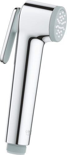 Pommeau de douche Vitalio, 1 jet, douchette avec gachette, technologie anti-brulûre et à économie d'eau, facile à installer et à nettoyer, chromé,