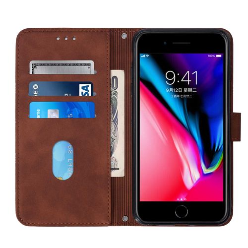 Coque Iphone 6, Etui Pour Iphone 6, Étui Housse Coque Pour Iphone 6 Antichoc, Étui En Cuir Pu Premium Housse Pour Iphone 6,Marron
