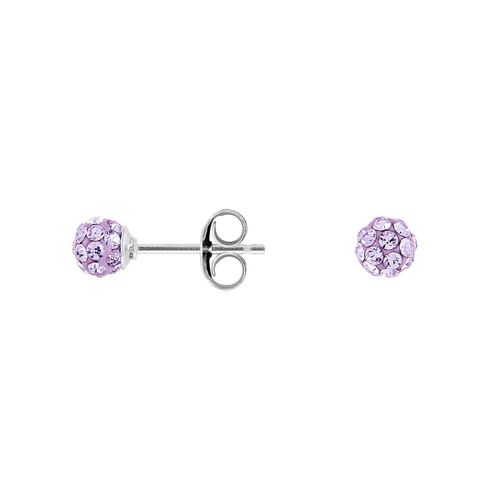 Boucles D'oreilles En Argent 925/1000 Et Crystal