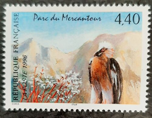 Timbre N° 2999 - Parc Du Mercantour - Gypaète Barbu Et Saxifrage - 1996