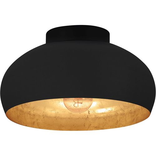 SUBZONAL-Luminaire plafonnier Mogano 2, lampe de plafond minimaliste pour salon et couloir, éclairage en métal noir et doré, douille E27