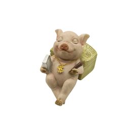 Figurines De Simulation De Cochon, Décoration De Maison, Résine Planar, Pour Bureau, Cadeau Pour Enfants, Miniatures D'Animaux Kawaii