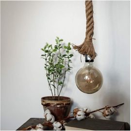 Subzonal-Lampe Suspension - Suspension Ampoule - Fil Électrique Pour Suspension - Ampoule Prise Electrique - Suspension Vintage - Corde De Chanvre - Sdvcor01