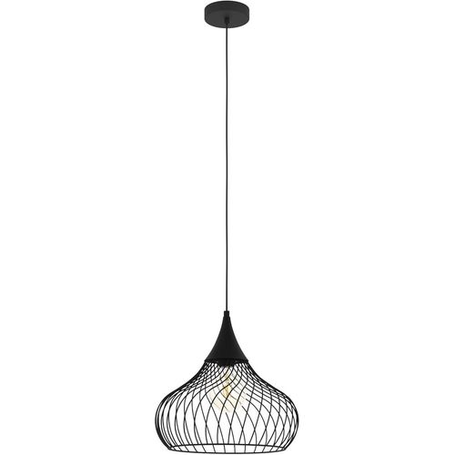 SUBZONAL-Luminaire plafonnier Staverton, lustre salon, lampe de plafond en métal noir pour salon, chambre à coucher et couloir, douille E27