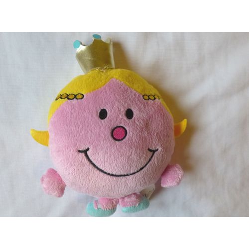 Peluche Doudou Monsieur Madame Mr Mme Princesse Rose Aby Smile H 16 Cm + Couronne Dorée 