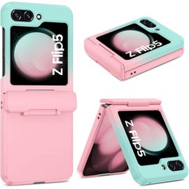Subzonal-Coque De Protection Pour Samsung Galaxy Z Flip 5, Coque Rigide En Polycarbonate Mat Anti-Jaunissement, Protection À Charnière, Dégradé De Bleu Rose