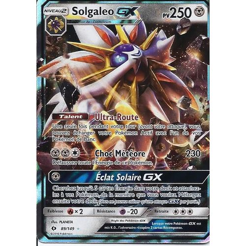 Carte Ultra Rare Solgaleo Gx 89/149 - Soleil Et Lune