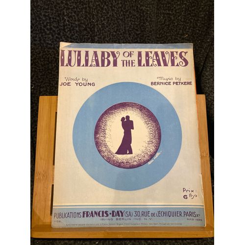 Petkere / Young Lullaby Of The Leaves Partition Chant Piano Éd. Francis Day