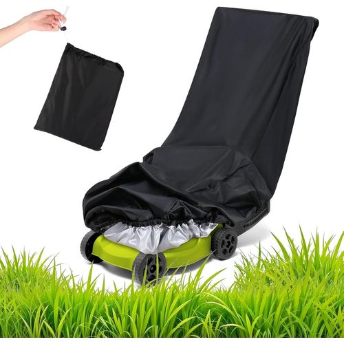 SUBZONAL-Housse Protection Tondeuse, Housse de Tondeuse à Gazon Autoportée, Imperméable Housse de Tondeuse en Polyester 600d avec Sac de Rangement a Cordon(195x66x108 cm)