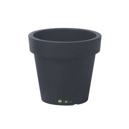 Pot De Fleurs Anthracite Rond Cache-Pot Classique Lisse Mat Ø 35 Cm Plastique