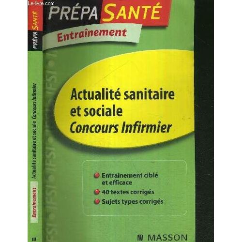 Prepasante - Entrainement - Actualite Sanitaire Et Sociale - Concours Infirmier