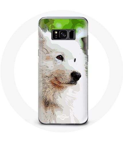 Coque Pour Samsung Galaxy S8 Plus Chien Samoyède Blanc