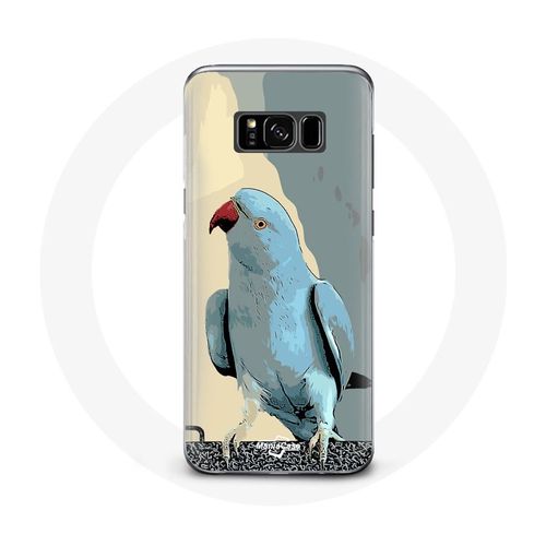 Coque Pour Samsung Galaxy S8 Plus Perruches Perroquets Bleu