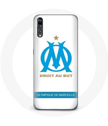 Coque pour Huawei p20 Olympique de Marseille Logo Fond Blanc