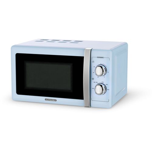 Schneider SMW20VMBL - Vintage - four micro-ondes monofonction - pose libre - 20 litres - 700 Watt - bleu