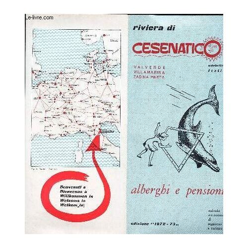 1 Plaquette Depliante Couleur De : Riviera Di Cesenatico - Alberghi E Pensioni - Adsriatica Italia.