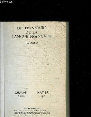 Dictionnaire De La Langue Francaise
