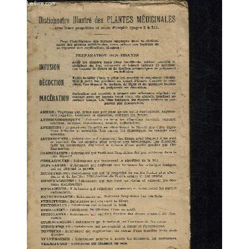 Dictionnaire Illustre Des Plantes Medicinales