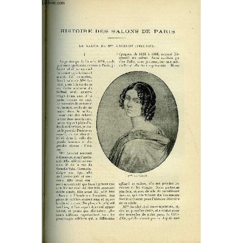 Le Monde Moderne Tome 2 - Histoire Des Salons De Paris - Le Salon De Mme Ancelot Par Hippolyte Buffenoir