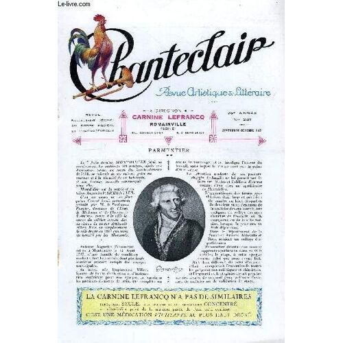 Chanteclair N° 281 - Parmentier Par F. Pancier, Le Professeur Radais