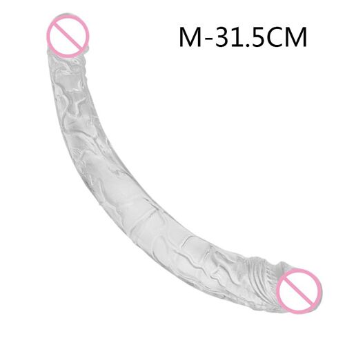 Mini Gode Réaliste À Double Extrémité Pour Femmes, Jouets Sexuels Anaux, Masturbateur Lesbien, Jaune D'oeuf, Pénis Dong, Énorme, Doux, 23.5-37.5cm