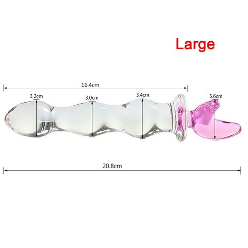 Godemichet Anal Réaliste En Verre Pour Femme Adulte, Jouet Sexuel Long, Hippocampe Rose