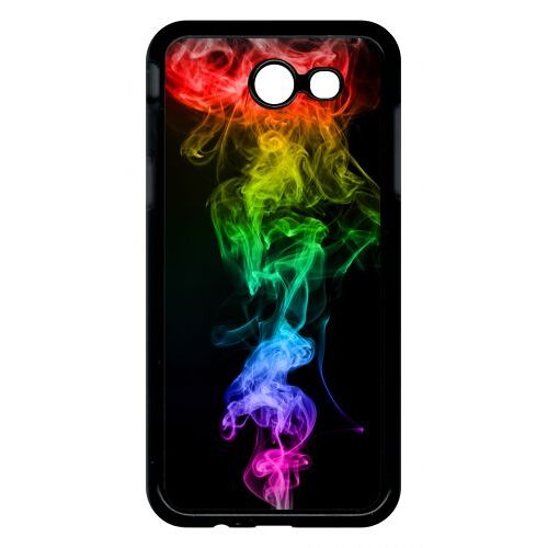 Coque galaxy j3 (2017) - smoke fume arc en ciel 2 - noir
