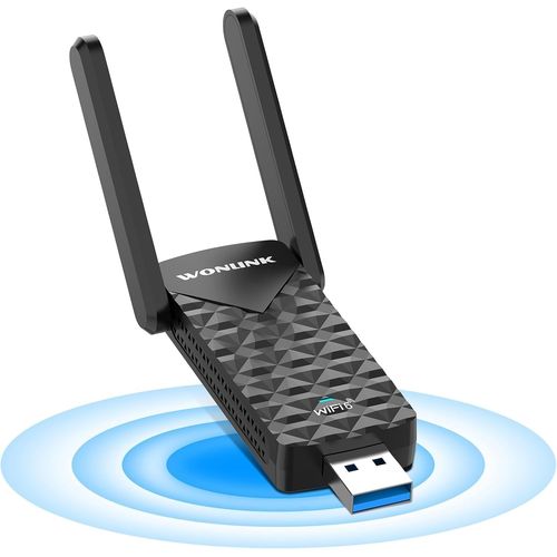 SUBZONAL-Clé WiFi 6 Puissante AX1800 Mbps Cle USB Wi-FI 2.4GHz/5GHz Double Bande Clé WiFi pour PC, MU-MIMO, WPA3, USB 3.0, Compatible avec Windows 11/10