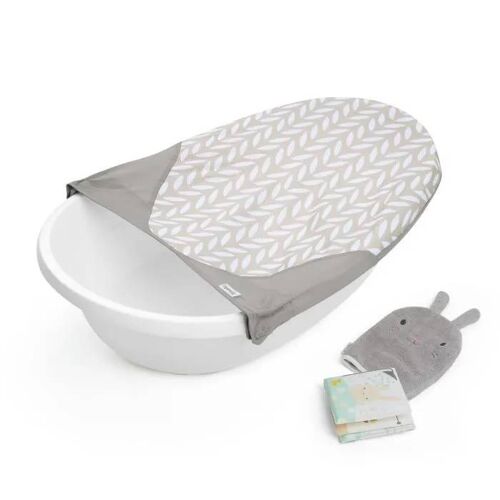 Ingenuity - Baignoire Bébé Sylvi - Hamac Évolutif De Nourrisson Jusqu'à 6 Mois, Gant De Toilette Et Livre Bain Bébé Inclus 24m+