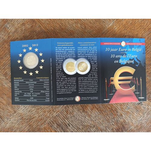 2 Euros Commémorative Belgique 2012 - Introduction De L'euro