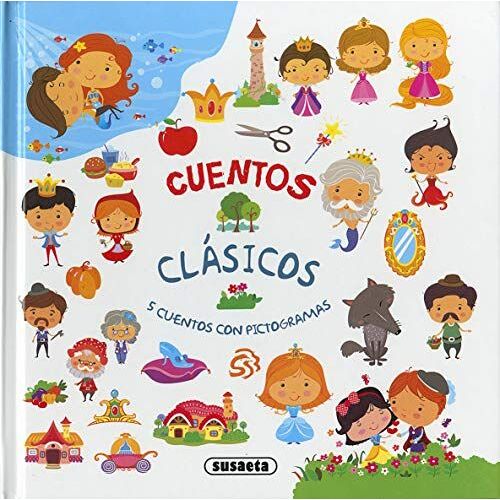 Cenicienta/Blancanieves/Caperucita Roja/Rapunzel/La Sirenita 5 Cuentos Con Pictogramas