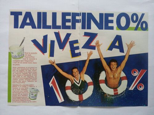 Publicité Papier Ancienne (Mai 1981) Pour Les Produits "Taillefine 0%" (Publicité Young Et Rubicam)