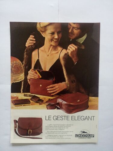 Publicité Papier Ancienne (Mai 1981) Pour La Maroquinerie "Longchamps" Paris - (Publicité Actium)