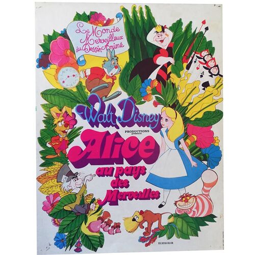 Alice Au Pays Des Merveilles - Walt Disney: Dossier De Presse Cinéma - 1951 Ressortie 1975 #