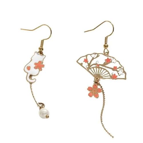 Boucle D Oreille Femmes Boucles Doreilles 1 Paire Asymétrie Fan Grue Mignon Long Tassel Lapin Style-33