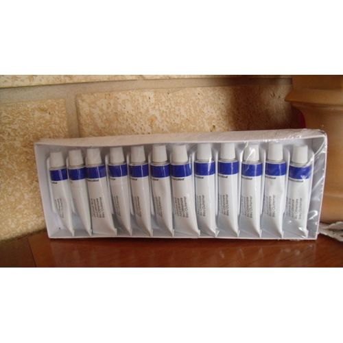 Paquet De 12 Tubes Peinture "Bleu Outremer"/ Aquarelle (Watercolor)