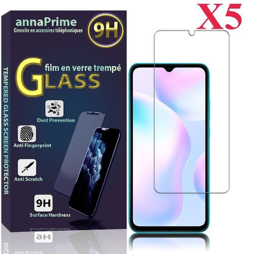 Lot / Pack De 5 Films Verre Trempé Pour Xiaomi Redmi 9a 6.53" Protection D'écran