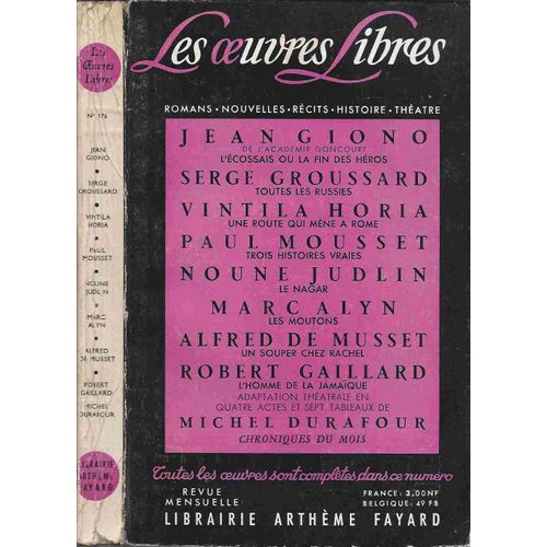 Les Oeuvres Libres - Numéro 176