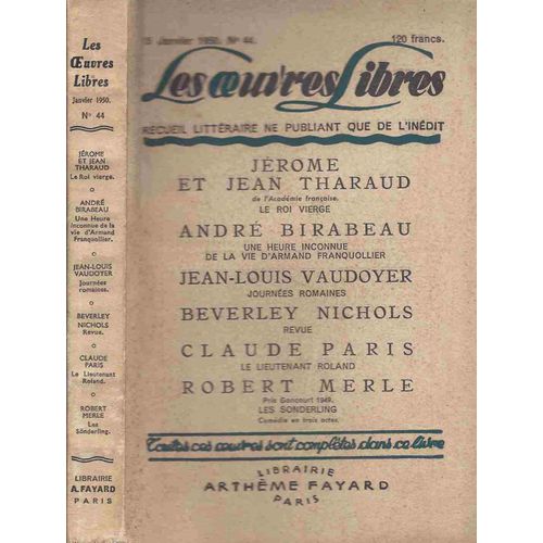 Les Oeuvres Libres - Numéro 44 : 15 Janvier 1950