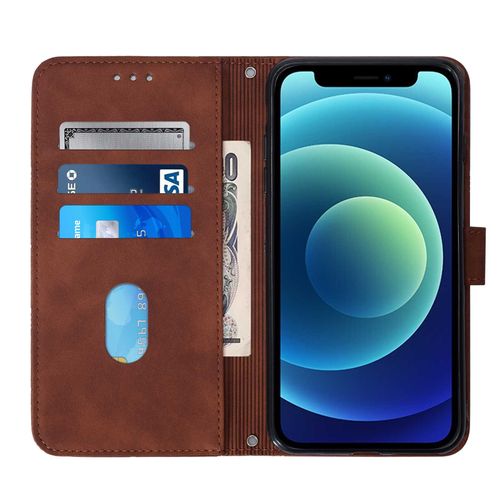 Coque Iphone 12 Mini, Etui Pour Iphone 12 Mini, Étui Housse Coque Pour Iphone 12 Mini Antichoc, Étui En Cuir Pu Premium Housse Pour Iphone 12 Mini,Marron