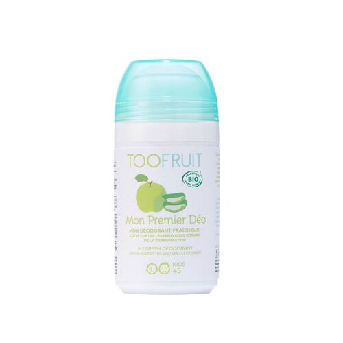 Mon Premier Déodorant Bio Pomme - Aloevera - Toofruit - Déodorant Peau Sensible Sans Alcool Ni Sels D'aluminium. 