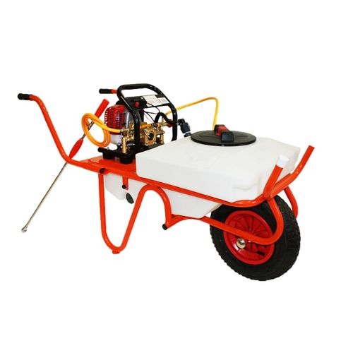 Chariot De Pulvérisation Avec Moteur à Essence 2 Temps et Capacité De 50 Litres - Bricoferr