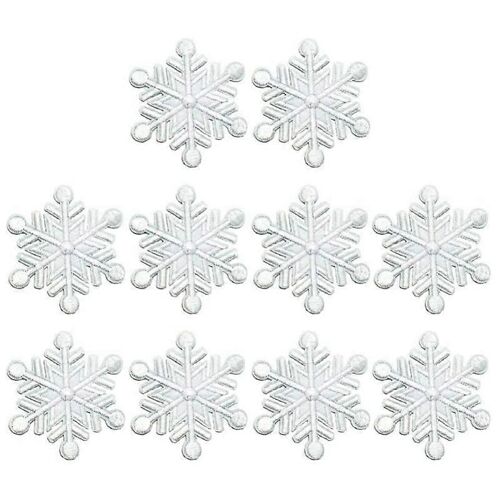 10 Pcs Flocon De Neige Patchs Fer Sur Noël Brodé Patchs Appliques Pour Arts Crafts Diy Decor J