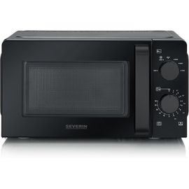 SUBZONAL-SEVERIN Four à micro-ondes 19 L, Four micro-onde 700 W pour décongeler, chauffer et réchauffer, Micro-onde avec 6 niveaux de puissance, Minuteur 30 min, Plateau tournant (Ø 24,5 cm), Noir, M