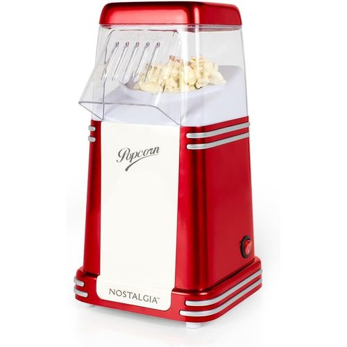 KALANKA-Machine à Popcorn Électrique à Air Chaud, 1,8 L, Popcorn Sain sans Huile avec Cuillère Doseuse, Rouge Rétro