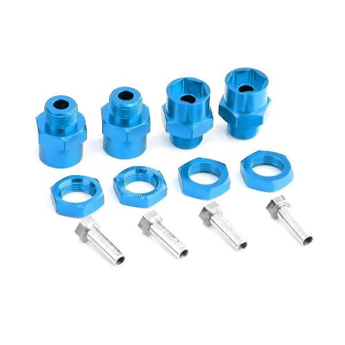 4pcs Métal Hex Adaptateur 12mm À 17mm Roue Hex Adaptateur Extension De Conversion Écrous Pour 1/10 Rc Voiture